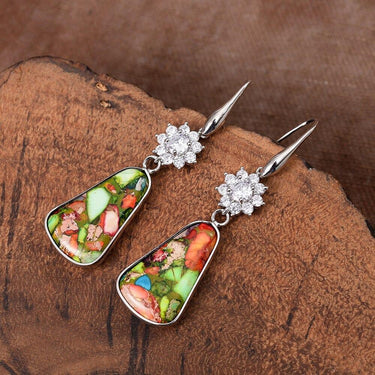 Shine Brightest Jasper Drop Earrings-Your Soul Place